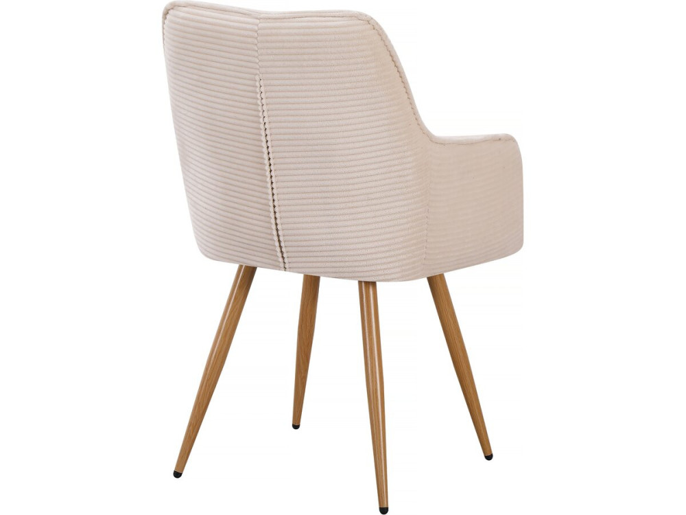Set di 2 sedie in velluto a coste "Mayra" - 60 x 56 x 88 cm - Beige