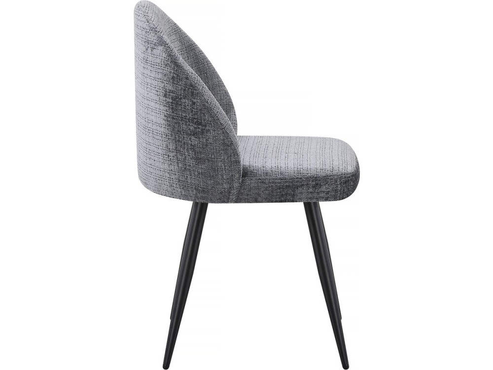 Set di 2 sedie in tessuto "Samuel" - 53 x 51 x 82 cm - Grigio