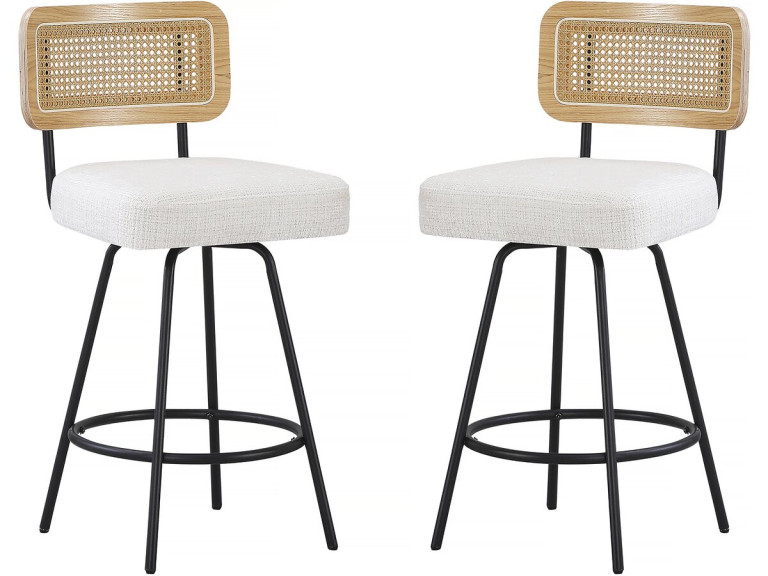 Set di 2 seggioloni in tessuto "Wilfried" - 51 x 44 x 95 cm - Beige