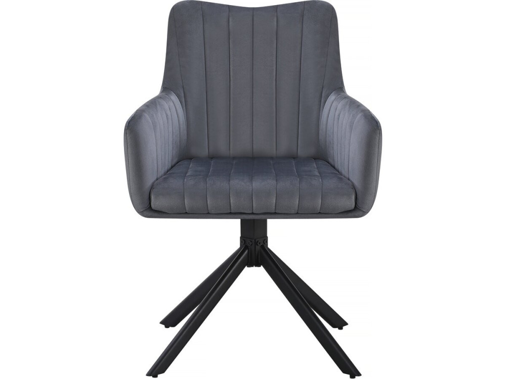 Set di 2 sedie in tessuto "Pharell" - 60 x 61 x 91 cm - Grigio