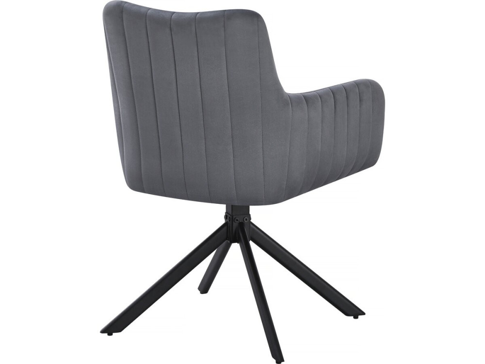 Set di 2 sedie in tessuto "Pharell" - 60 x 61 x 91 cm - Grigio