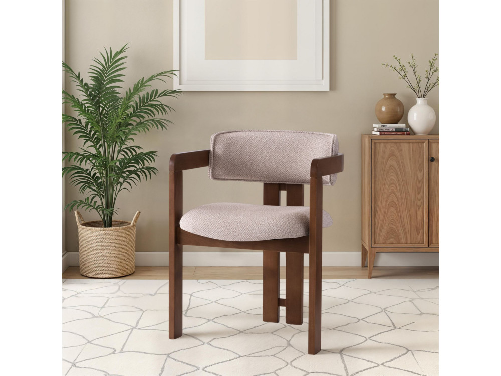 Sedia in legno "Cozy" - 44 x 57 x 76 cm - Crema noce