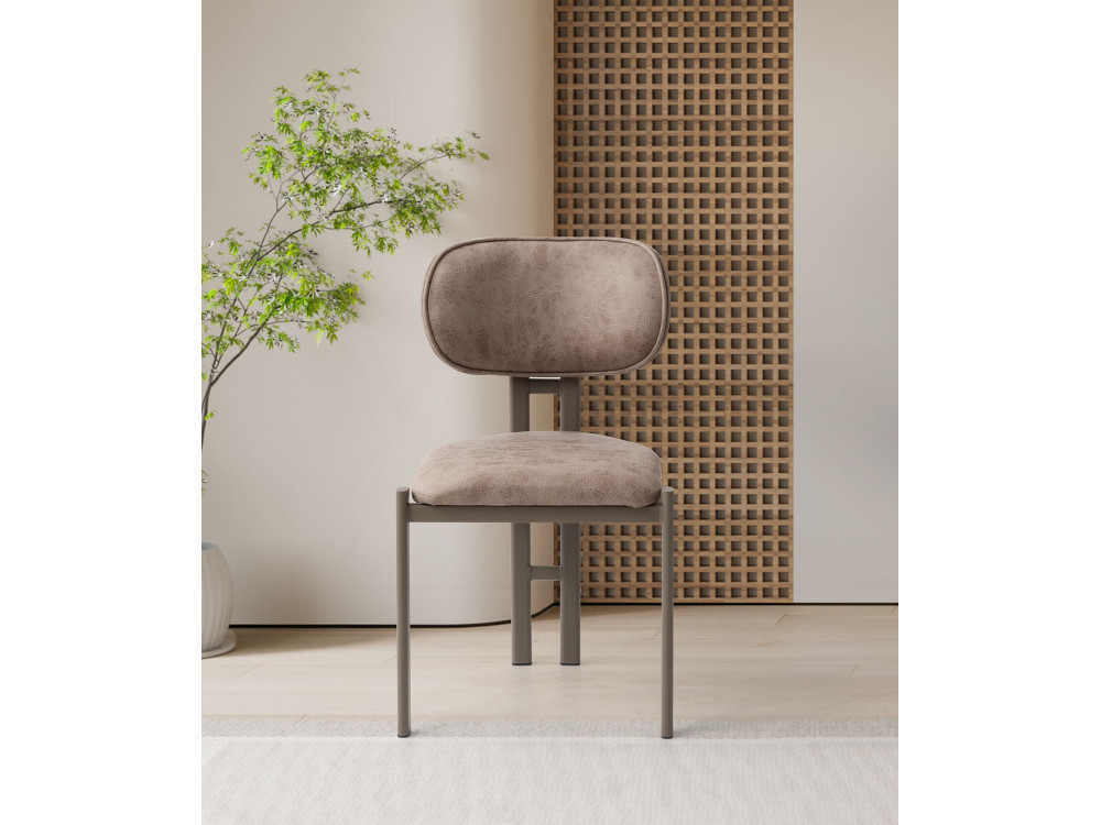 Set di sedie in metallo "Muriz" (2 pezzi) - Visone