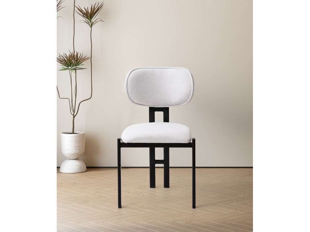 Set di sedie in metallo "Muriz" (2 pezzi) - Bianco sporco