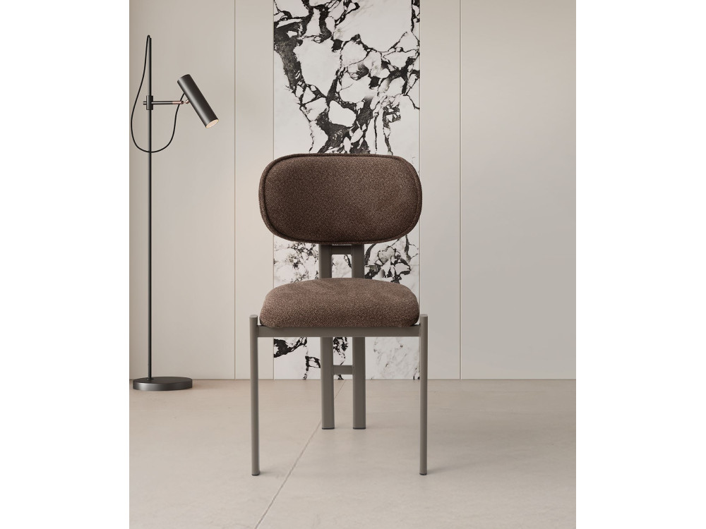 Set di sedie in metallo "Muriz" (2 pezzi) - Marrone