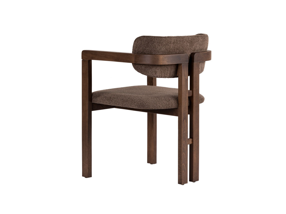 Sedia in legno "Toscana" - 54 x 54 x 76 cm - Marrone / Noce scuro