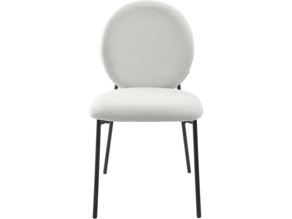 Set di 2 sedie da pranzo "Perla" in metallo - Grigio chiaro