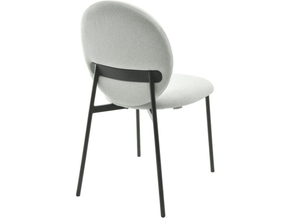 Set di 2 sedie da pranzo "Perla" in metallo - Grigio chiaro