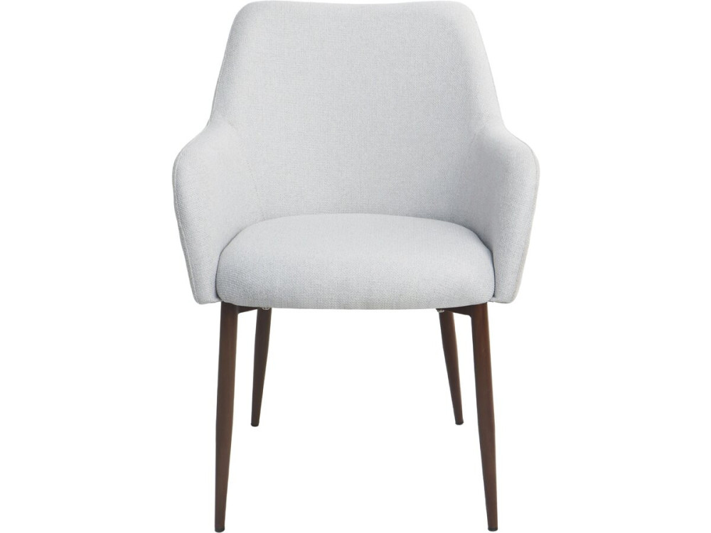 Set di 2 sedie da pranzo "Jade" con braccioli - Grigio chiaro