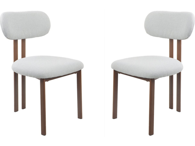 Set di 2 sedie da pranzo in finto legno "Veralia" - Grigio chiaro