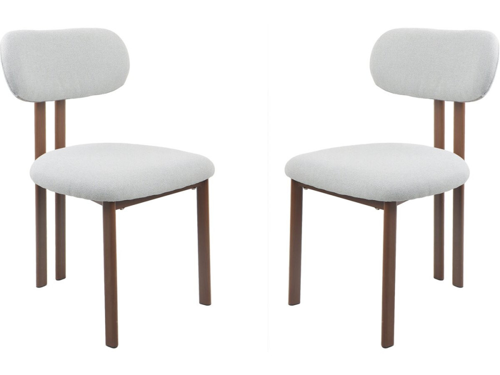 Set di 2 sedie da pranzo in finto legno "Veralia" - Grigio chiaro