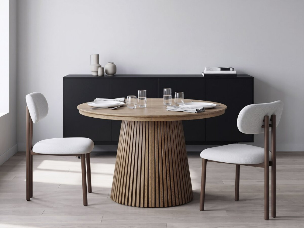 Set di 2 sedie da pranzo in finto legno "Veralia" - Grigio chiaro