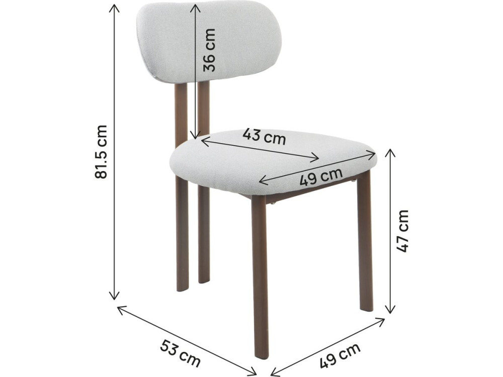 Set di 2 sedie da pranzo in finto legno "Veralia" - Grigio chiaro