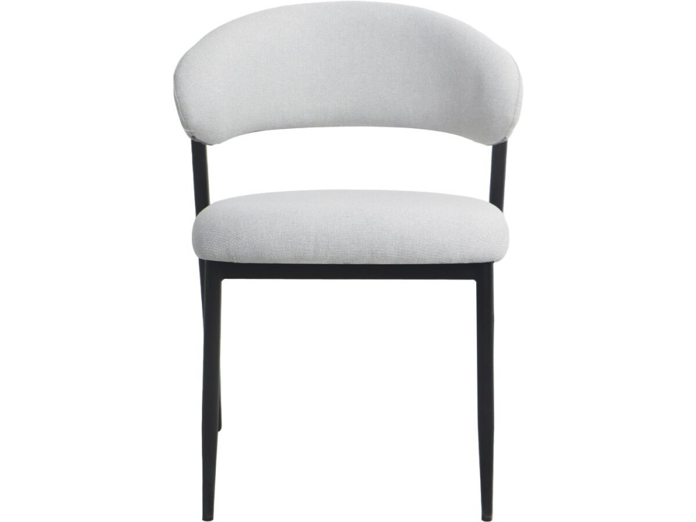 Set di 2 sedie da pranzo in tessuto e metallo "Edena" - Grigio chiaro