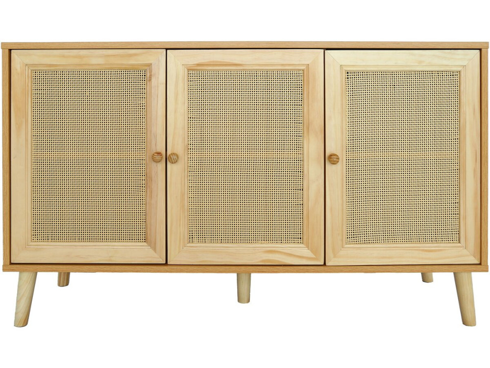 Credenza in stile canna “Neuille” - 120 x 40 x 71,5 cm - Beige