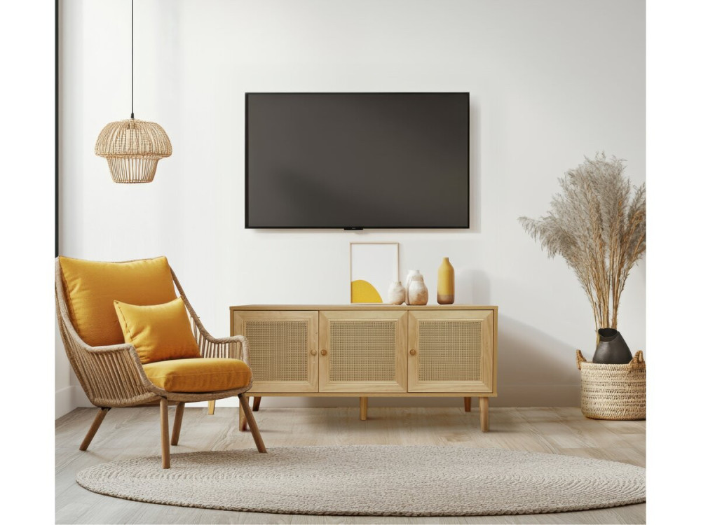 Credenza in stile canna “Neuille” - 120 x 40 x 71,5 cm - Beige