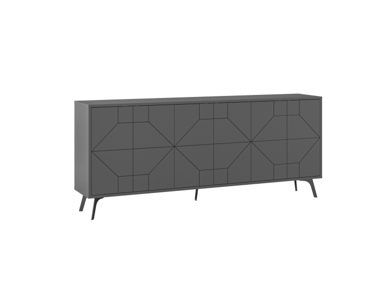 Credenza in legno "Dune" - 183 x 35 x 77 cm - Antracite