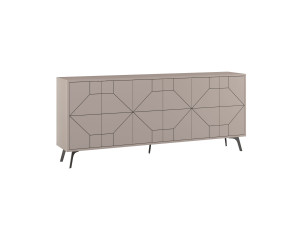 Credenza in legno "Dune" - 184 x 35 x 77 cm - Marrone moka chiaro