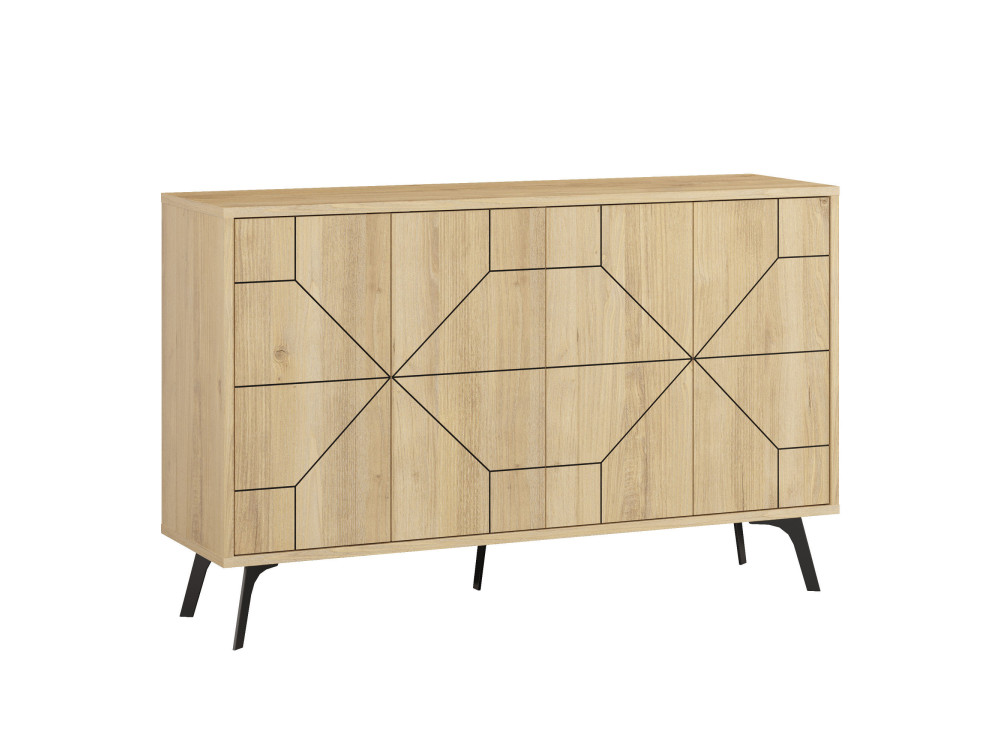 Credenza in legno "Dune" - 123 x 35 x 62 cm - Beige