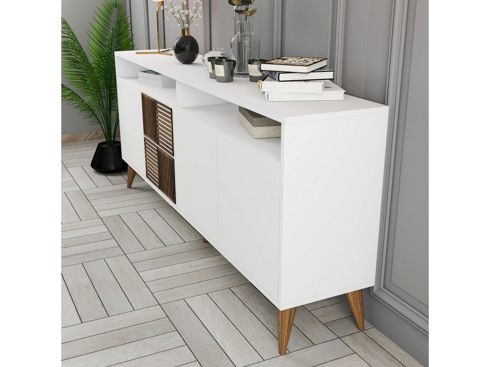 Consolle in legno "Milano" - 180 x 35 x 78 cm - Bianco