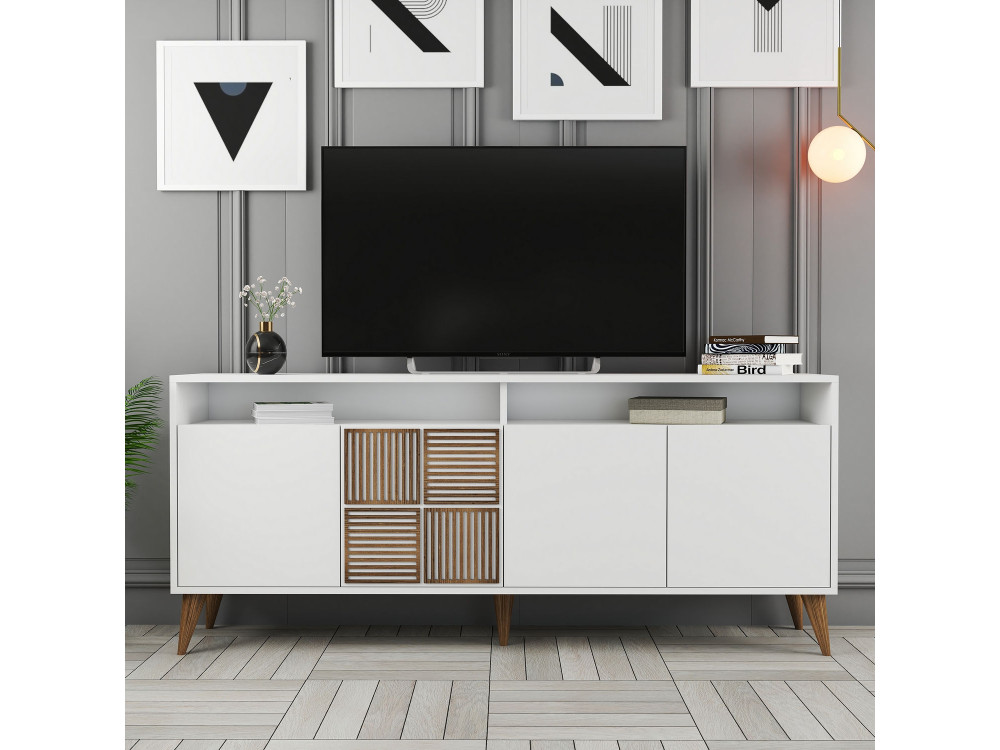 Consolle in legno "Milano" - 180 x 35 x 78 cm - Bianco
