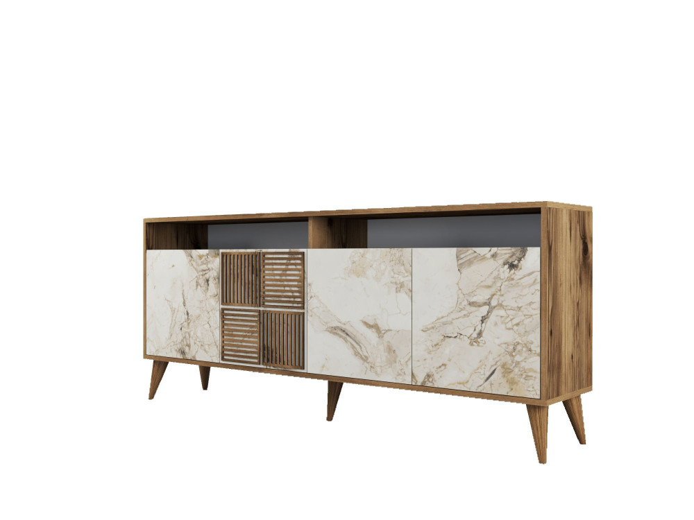 Consolle in legno "Milano" 180 x 35 x 78 cm - Noce