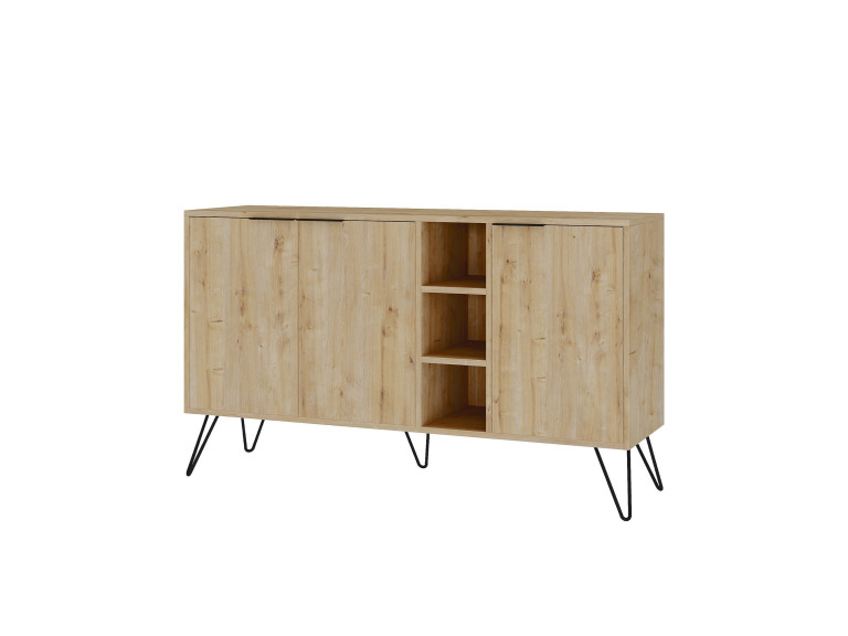 Credenza in legno "Clara" - 142 x 36 x 83 cm - Beige