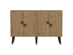 Buffet in legno "Ahart" - 120 x 30 x 80 cm - Chêne Saphir Or