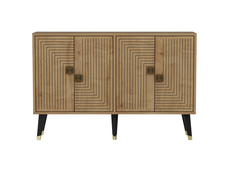 Buffet in legno "Ahart" - 120 x 30 x 80 cm - Chêne Saphir Or