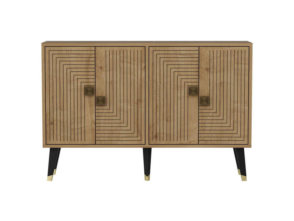 Buffet in legno "Ahart" - 120 x 30 x 80 cm - Chêne Saphir Or