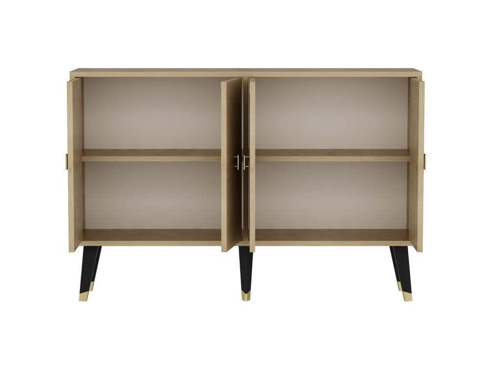 Buffet in legno "Ahart" - 120 x 30 x 80 cm - Chêne Saphir Or