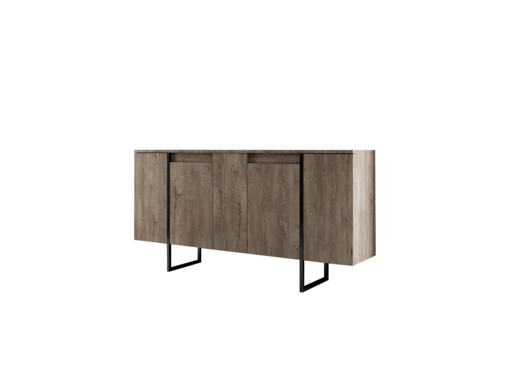 Credenza di lusso in legno - 160 x 35 x 80 cm - Noce nero