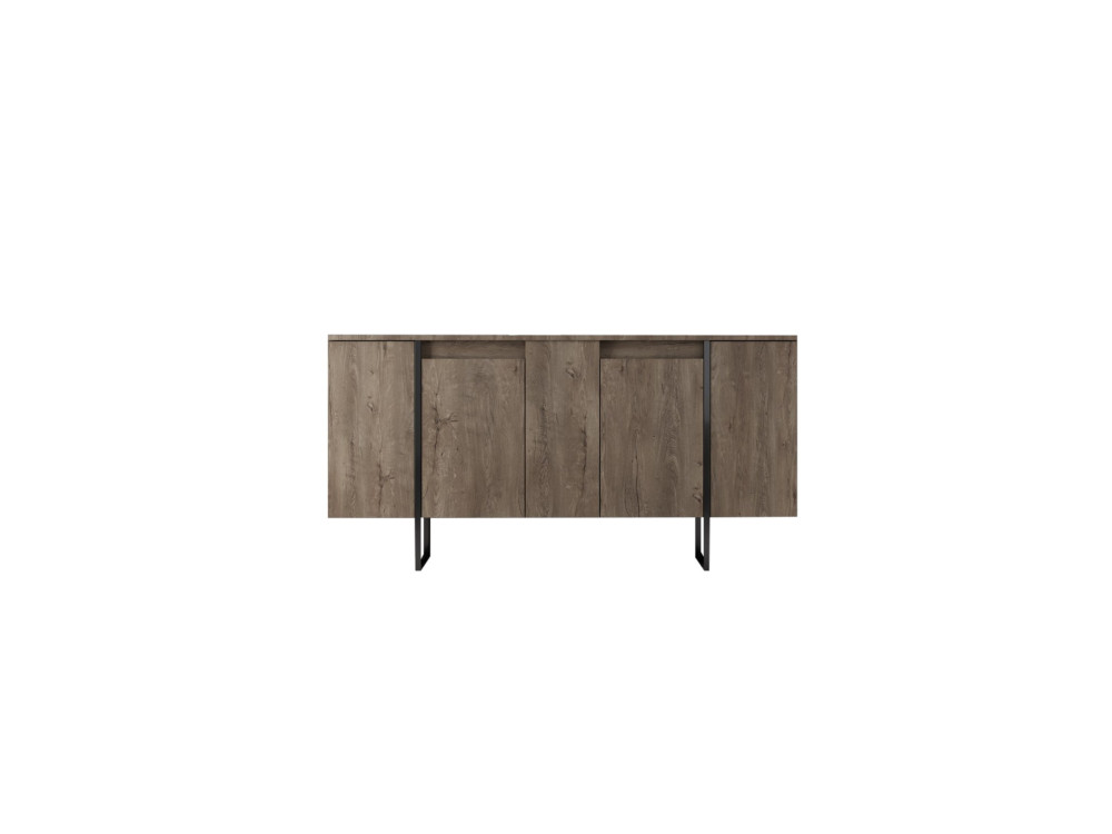 Credenza di lusso in legno - 160 x 35 x 80 cm - Noce nero