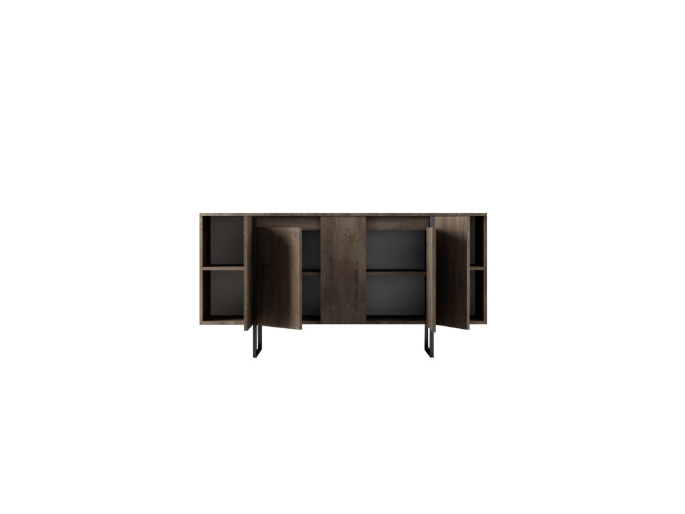 Credenza di lusso in legno - 160 x 35 x 80 cm - Noce nero