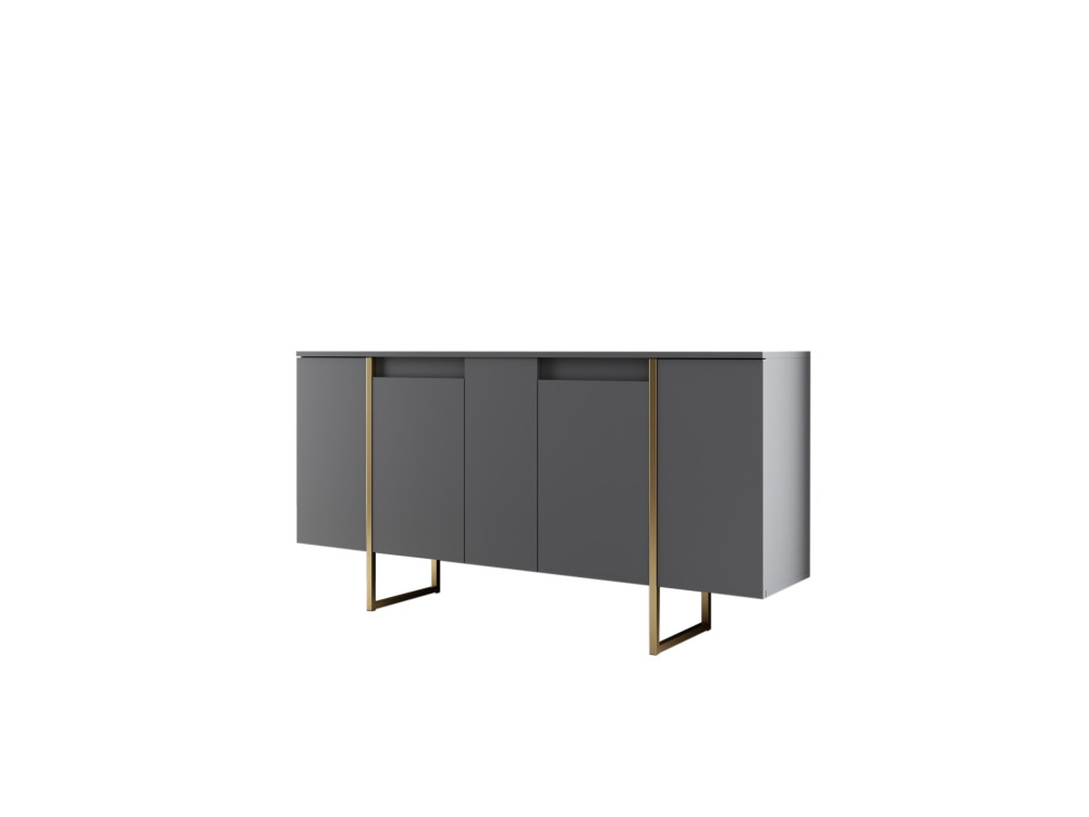 Buffet in legno "Luxury" - 160 x 35 x 80 cm - Antracite Oro