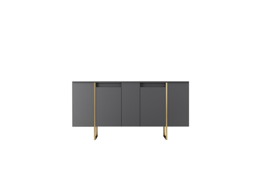 Buffet in legno "Luxury" - 160 x 35 x 80 cm - Antracite Oro