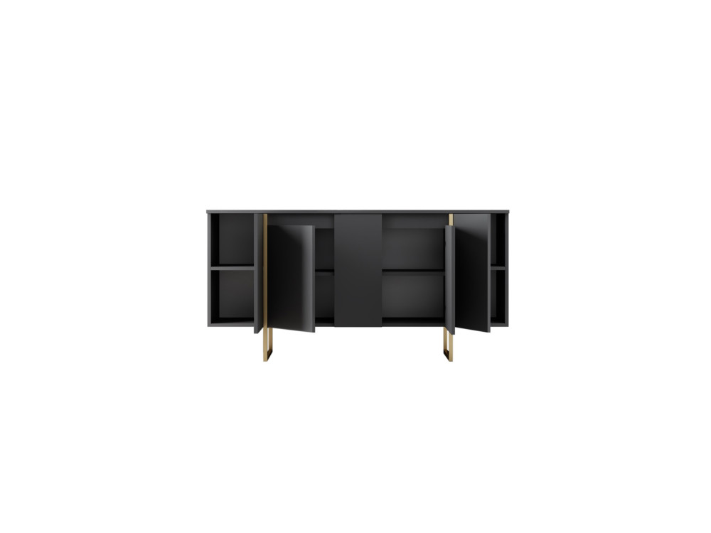 Buffet in legno "Luxury" - 160 x 35 x 80 cm - Antracite Oro