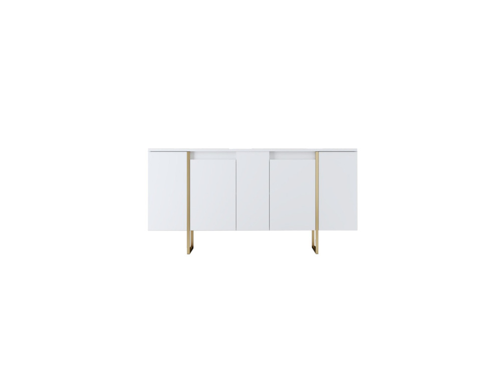 Credenza in legno "Luxury" - 160 x 35 x 80 cm - Oro bianco