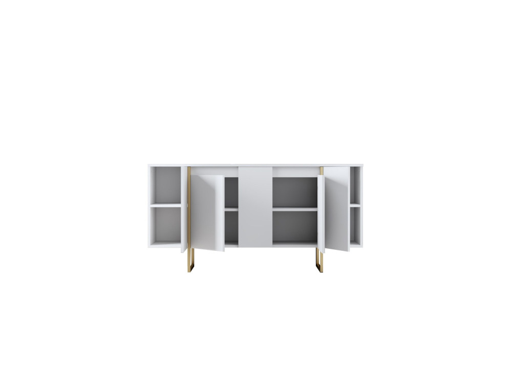 Credenza in legno "Luxury" - 160 x 35 x 80 cm - Oro bianco