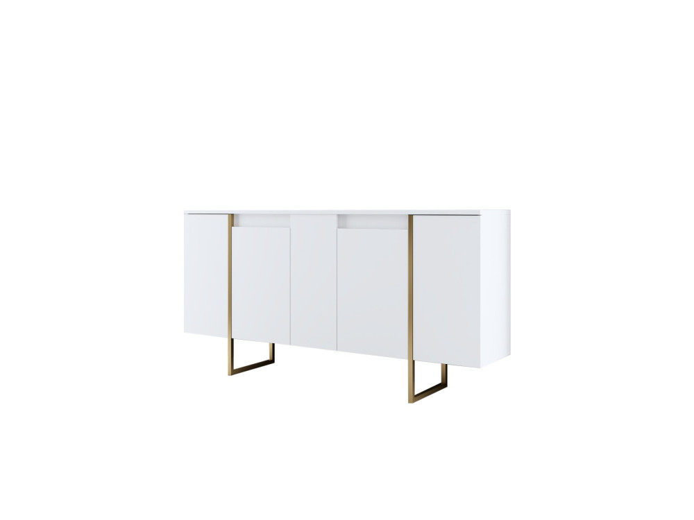 Credenza in legno "Luxury" - 160 x 35 x 80 cm - Oro bianco