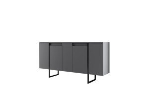 Credenza "Luxe" in legno - 160 x 35 x 80 cm - Grigio antracite
