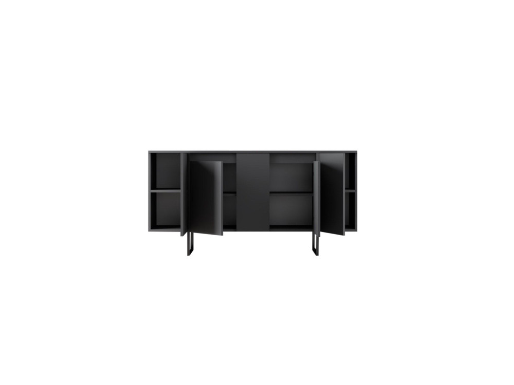 Credenza "Luxe" in legno - 160 x 35 x 80 cm - Grigio antracite