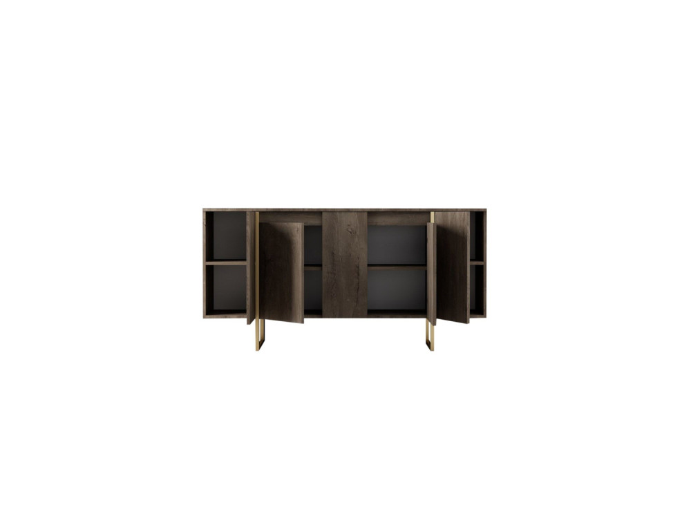 Credenza in legno "Luxe" - 160 x 35 x 80 cm - Marrone