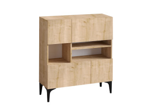 Credenza in legno "Krista" - 100 x 35 x 125 cm - Rovere Zaffiro