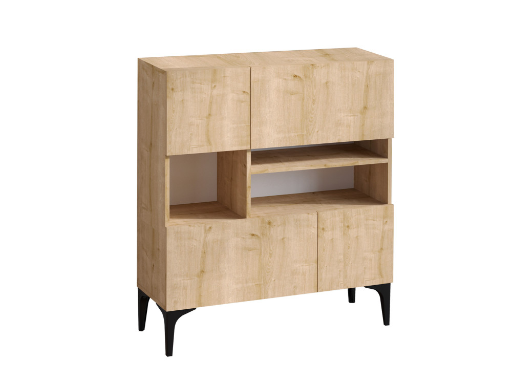 Credenza in legno "Krista" - 100 x 35 x 125 cm - Rovere Zaffiro