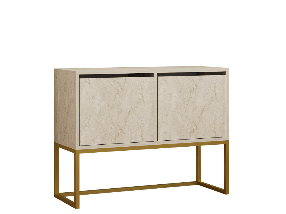 Credenza in legno "Zermat" - 90 x 34 x 70 cm - Travertino
