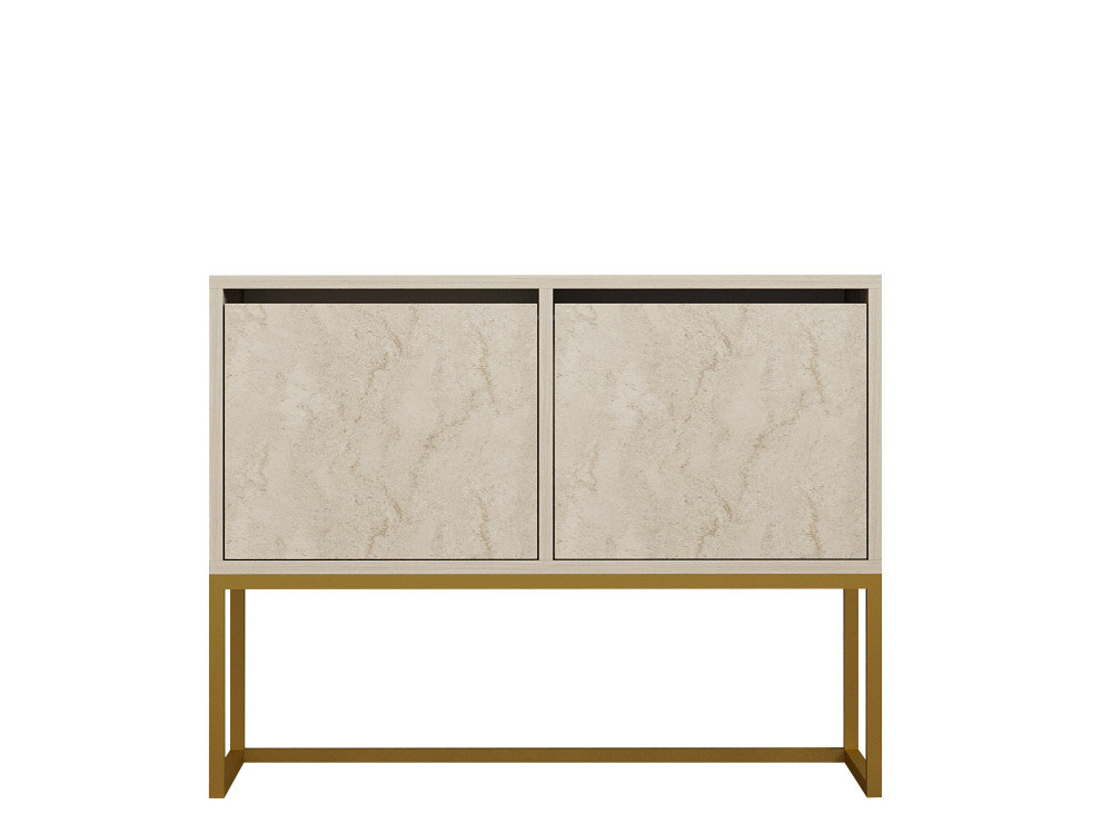 Credenza in legno "Zermat" - 90 x 34 x 70 cm - Travertino