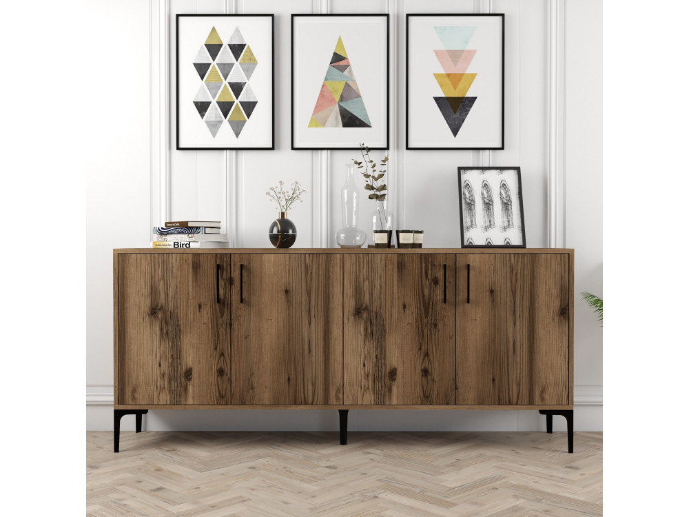 Credenza in legno "Kiev" - 180 x 35 x 78 cm - Noce