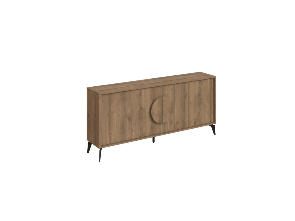 Credenza in legno "Gora Wide" - 180 x 36 x 82 cm - Marrone