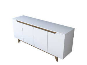 Credenza in legno "Gondol" - 180 x 45 x 79 cm - Bianco